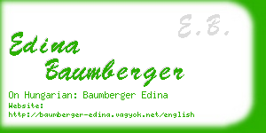 edina baumberger business card